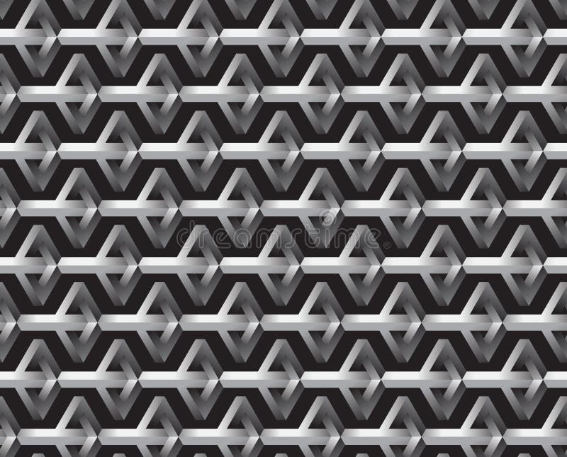 Motif vectoriel abstrait de forme impossible en 3D sans couture illustration libre de droits