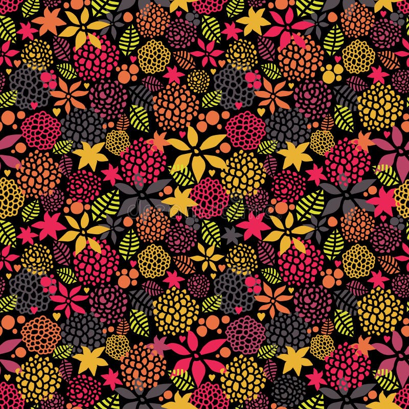 Modèle sans couture mignon de fleurs de nuit. illustration libre de droits