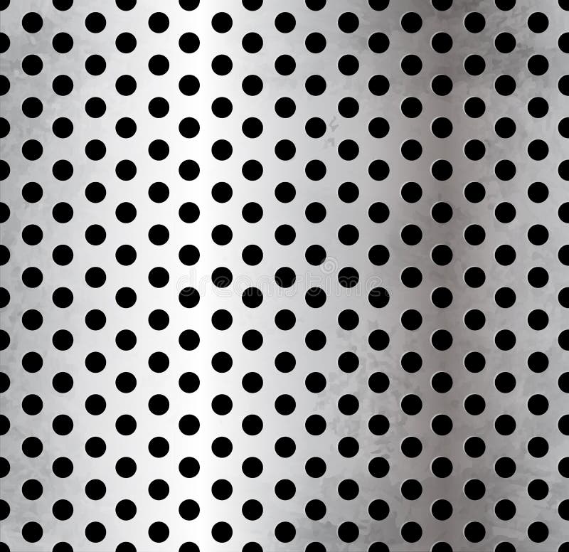 Motif métallique perforé vectoriel sans couture illustration libre de droits
