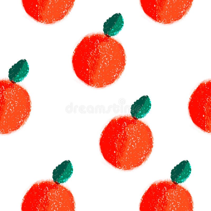 Modèle sans couture orange de vecteur d'aquarelle de fruit illustration stock Modèle sans couture orange de vecteur d'aquarelle de fruit illustration stock