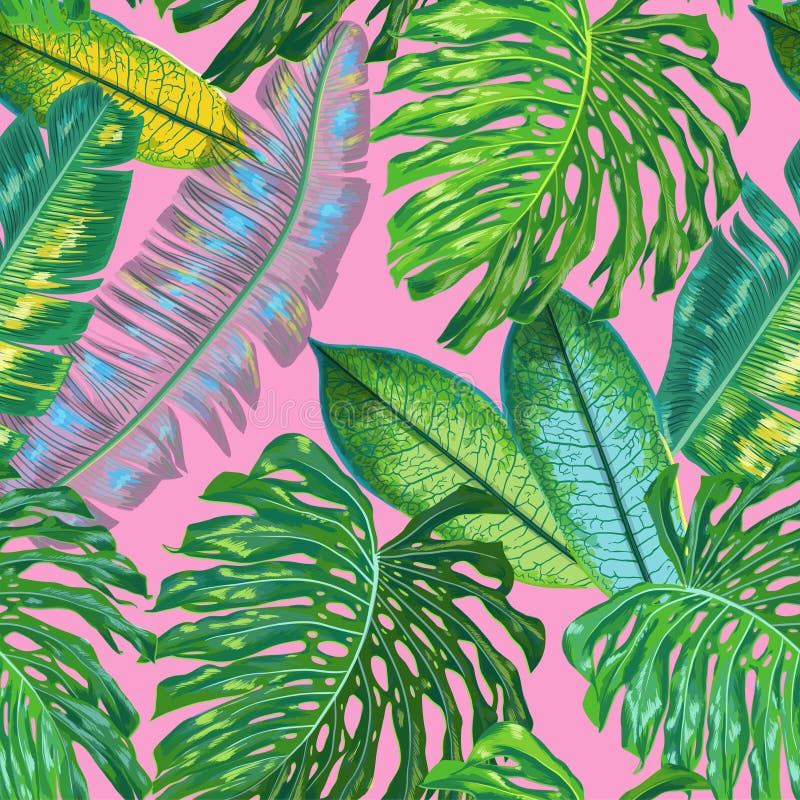 Modèle sans couture tropical floral Fond d'aquarelle de palmettes pour le papier peint, tissu, textile, papier d'emballage illustration stock Modèle sans couture tropical floral Fond d'aquarelle de palmettes pour le papier peint, tissu, textile, papier d'emballage illustration stock