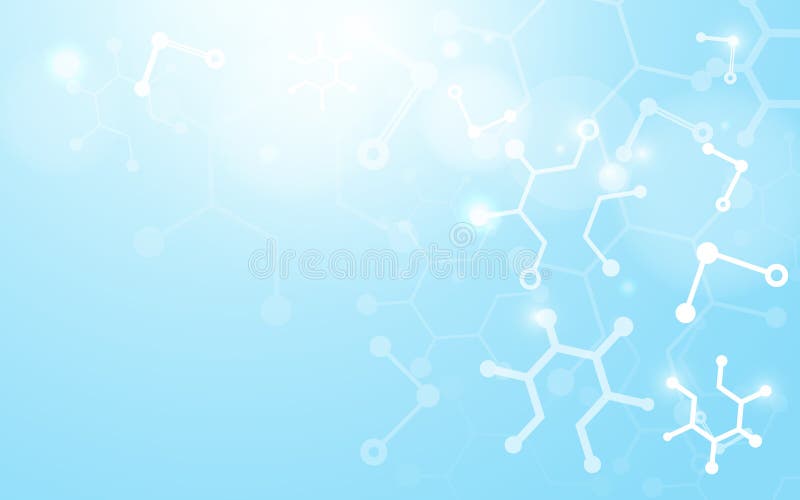Modèle Structure d'ADN de molécule de la Science abstraite avec le concept de la science sur le fond bleu mou illustration stock Modèle Structure d'ADN de molécule de la Science abstraite avec le concept de la science sur le fond bleu mou illustration stock