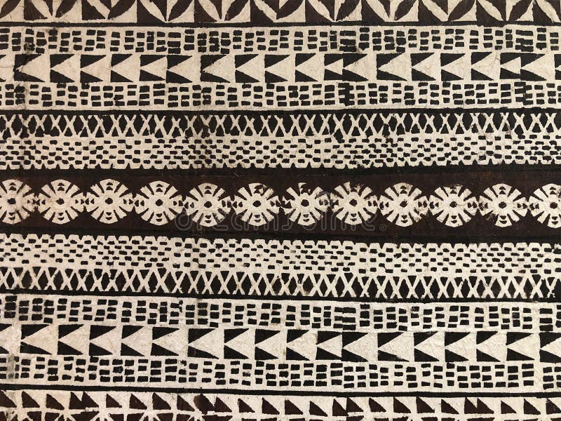 Modèle traditionnel authentique de tissu de tapas des îles du Pacifique