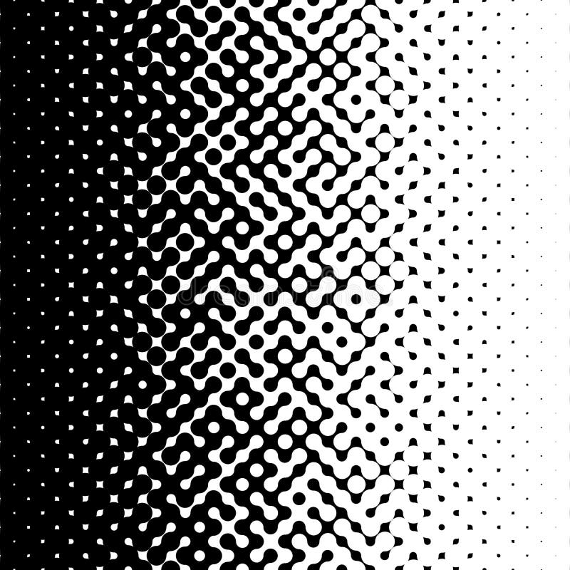 Raster Seamless Black and White Truchet Halftone Gradient Pattern Abstract Background. Raster Seamless Black and White Truchet Halftone Gradient Pattern Abstract Background