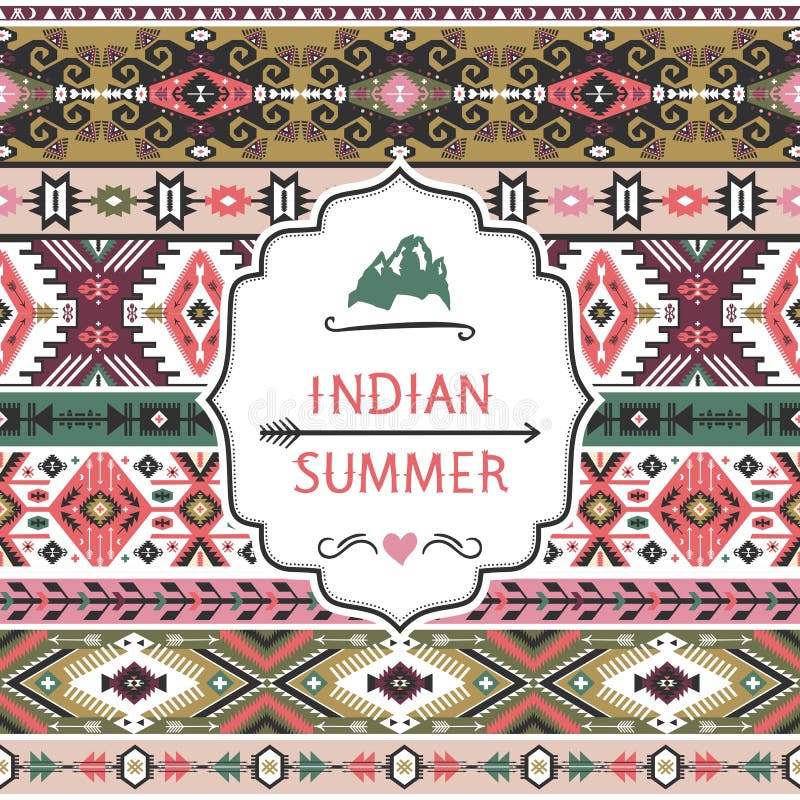 Modèle tribal coloré sans couture de Navajo illustration de vecteur Modèle tribal coloré sans couture de Navajo illustration de vecteur
