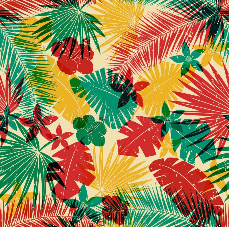 Modèle tropical sans couture de jungle illustration libre de droits