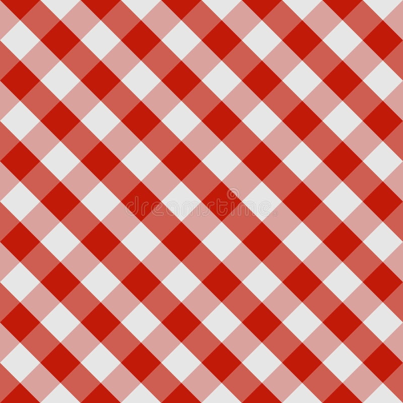 Modèle à carreaux sans couture de nappe de pique-nique dans des tons rouges et blancs Image de vecteur