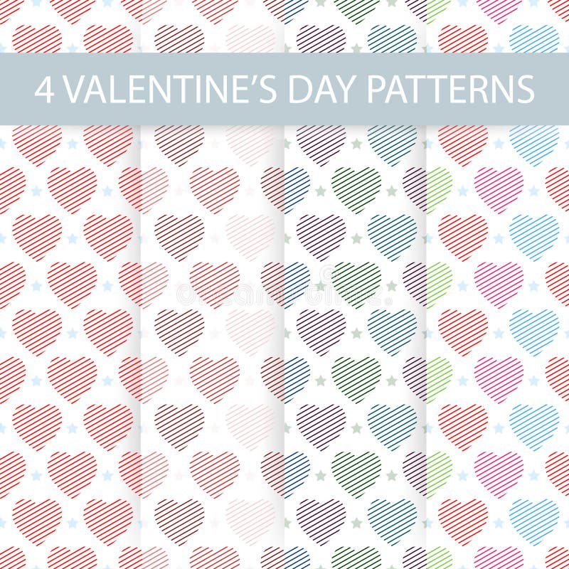 Modèles sans couture de jour de valentines illustration de vecteur