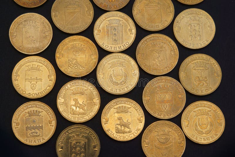 Moeda comemorativa ajustada (rublo de russo) foto de stock royalty free