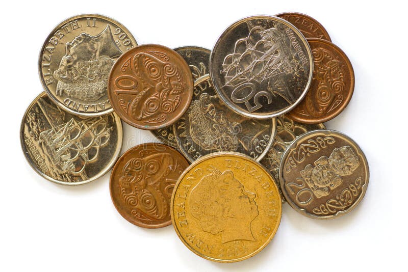 Moedas de Nova Zelândia imagens de stock Moedas de Nova Zelândia imagens de stock