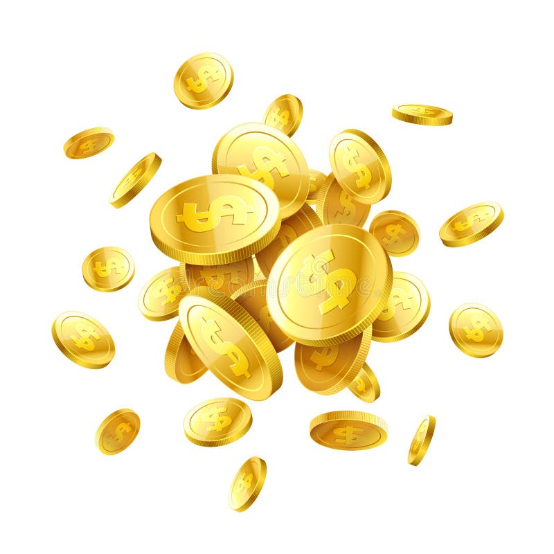 Moedas do ouro 3d ilustração stock Moedas do ouro 3d ilustração stock