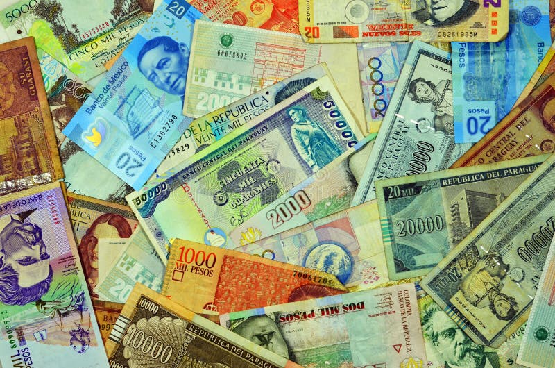 Moedas latino-americanos imagem de stock royalty free Moedas latino-americanos imagem de stock royalty free
