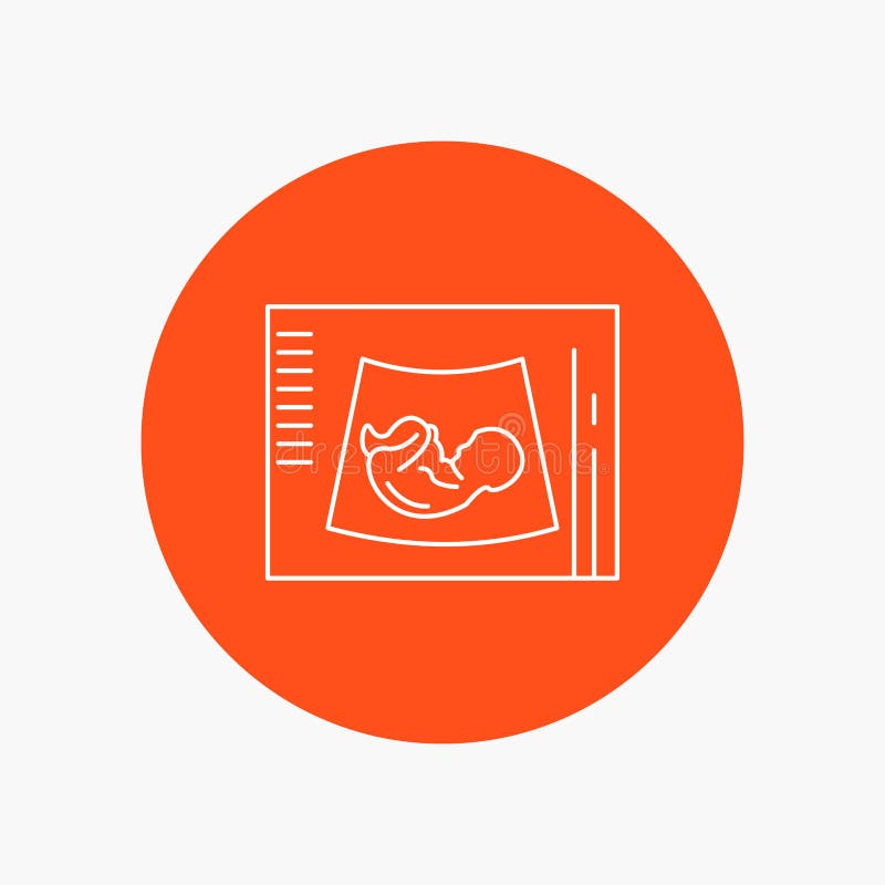 Moederschap, zwangerschap, sonogram, baby, Pictogram van de ultrasone klank het Witte Lijn op Cirkelachtergrond Vectorpictogramil stock illustratie Moederschap, zwangerschap, sonogram, baby, Pictogram van de ultrasone klank het Witte Lijn op Cirkelachtergrond Vectorpictogramil stock illustratie