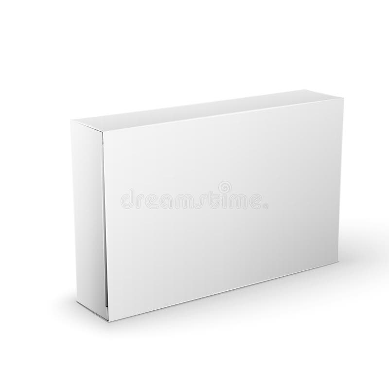 Mofa blanca de la caja del paquete del producto encima de la plantilla ilustración del vector Mofa blanca de la caja del paquete del producto encima de la plantilla ilustración del vector