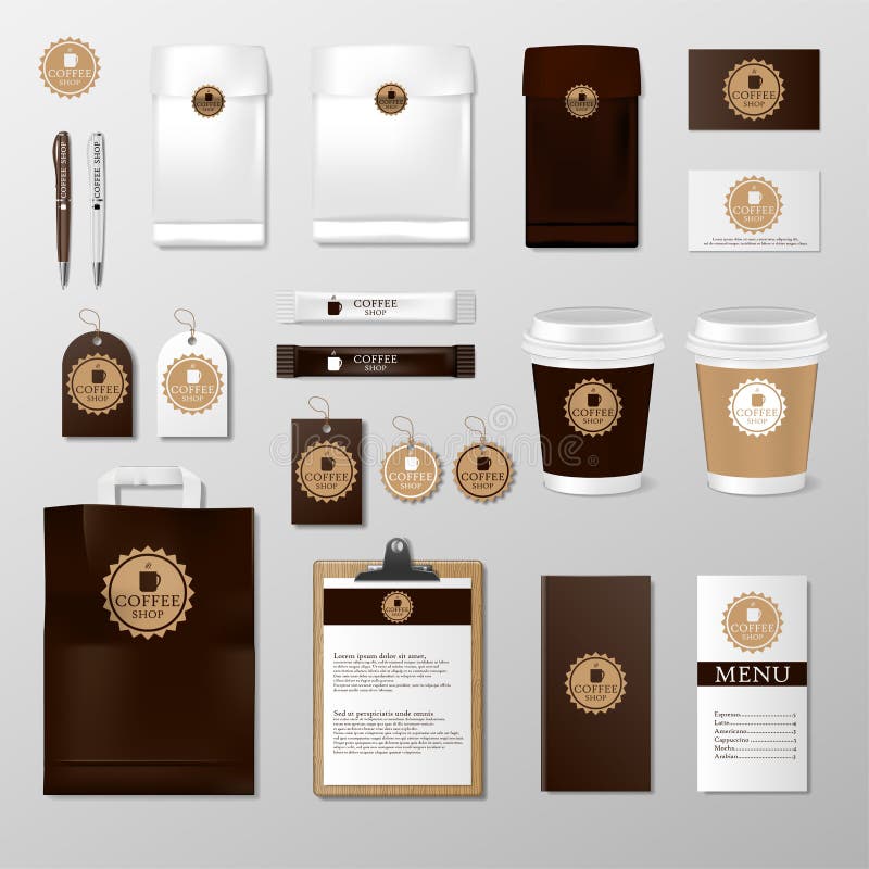 Mofa realista del sistema encima de la plantilla para la cafetería o el restaurante Tarjeta del café, menú, taza, paquete de pape libre illustration Mofa realista del sistema encima de la plantilla para la cafetería o el restaurante Tarjeta del café, menú, taza, paquete de pape libre illustration