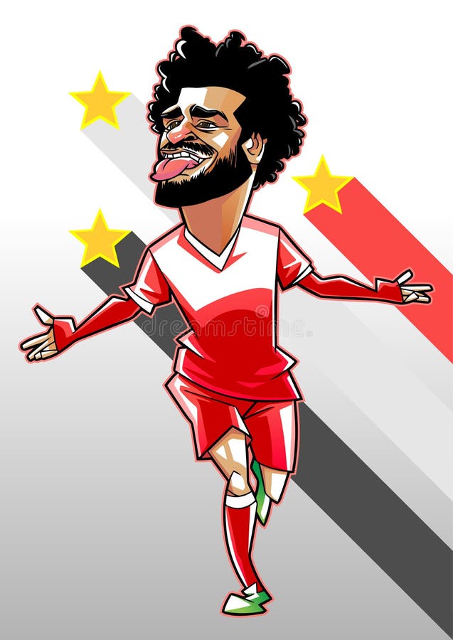 Mohamed salah karykatury wektor ilustracja wektor Mohamed salah karykatury wektor ilustracja wektor