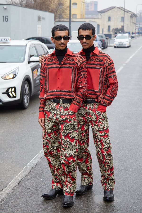 Mohammed Hadban and Humaid Hadban before Etro Fashion Show, Milan ...