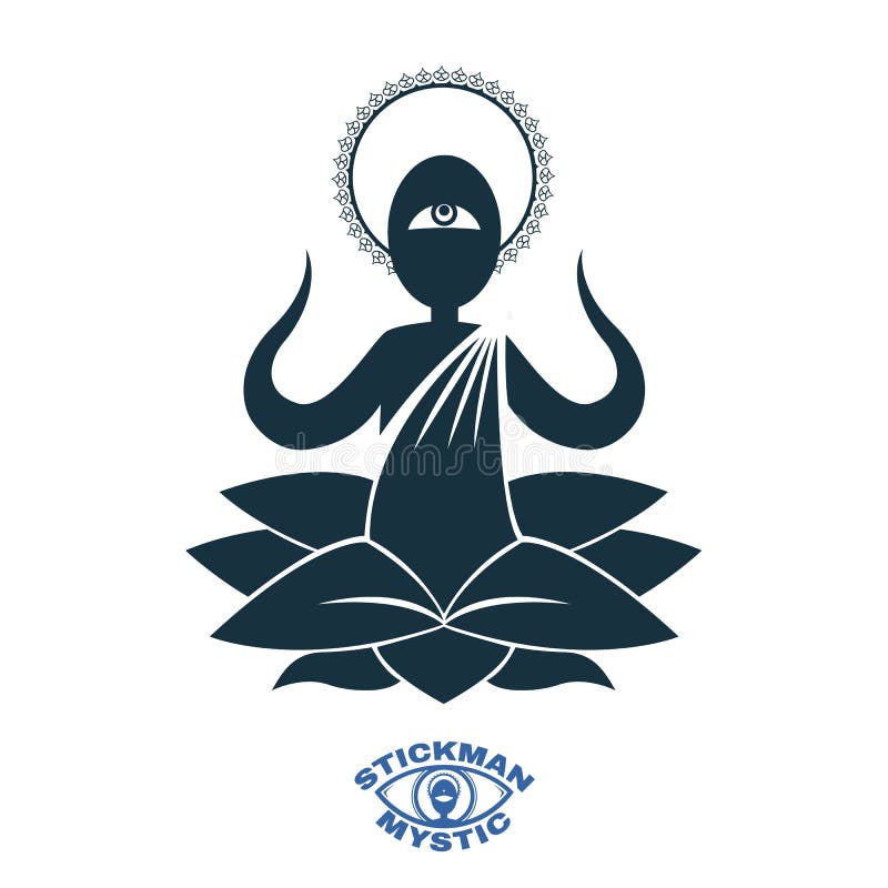 Moine Yoga méditant illustration de vecteur Moine Yoga méditant illustration de vecteur