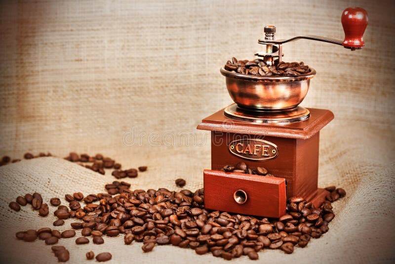 Moinho de café do vintage imagens de stock Moinho de café do vintage imagens de stock