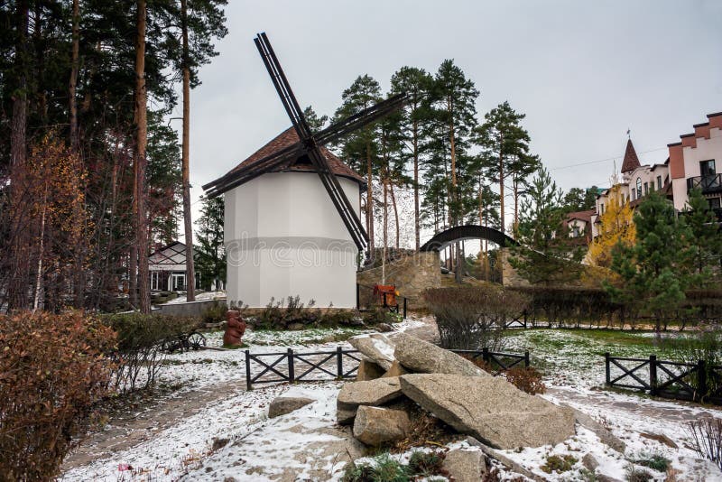 Moinho De Vento Kriemhildemuhle, Cidade Xanten, Alemanha Foto de