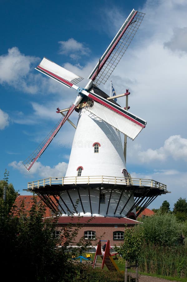 Moinho De Vento Kriemhildemuhle, Cidade Xanten, Alemanha Foto de