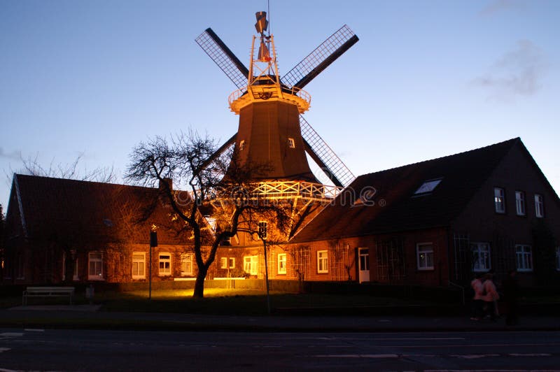 Moinho De Vento Kriemhildemuhle, Cidade Xanten, Alemanha Foto de