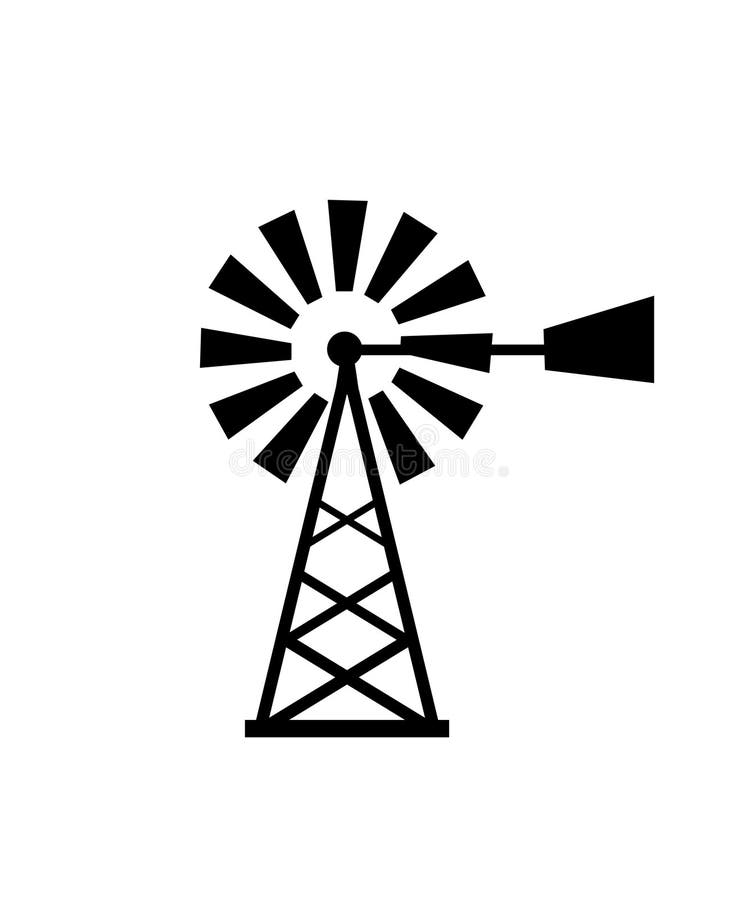 moinho de vento, turbina eólica, estação de energia eólica com palhetas  longas. ilustração vetorial mínima 7625859 Vetor no Vecteezy