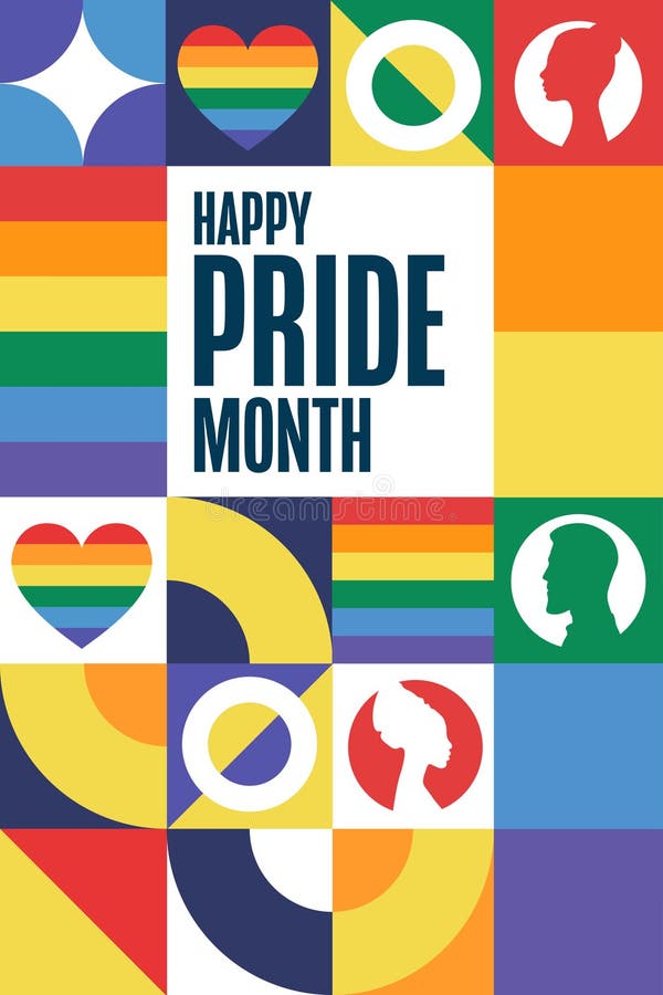 Happy Pride Month. LGBT. June. Holiday concept. Template for background, banner, card, poster with text inscription. Vector EPS10 illustration. Happy Pride Month. LGBT. June. Holiday concept. Template for background, banner, card, poster with text inscription. Vector EPS10 illustration
