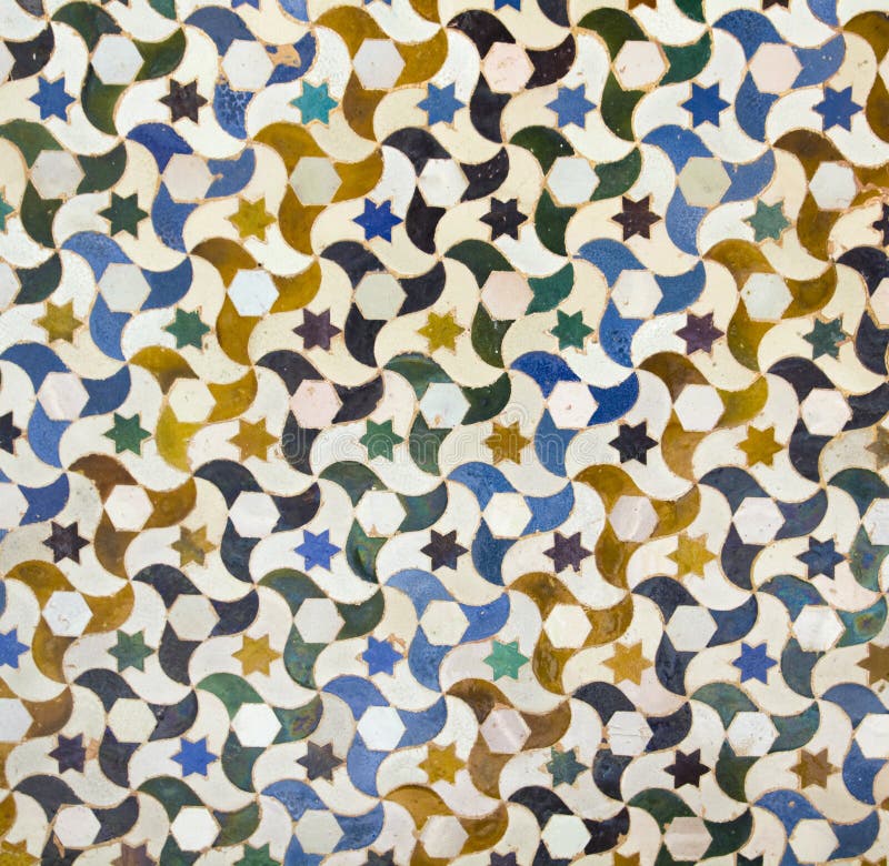 Mosaic in Alhambra, Granada. royalty free stock photo Mosaic in Alhambra, Granada. royalty free stock photo