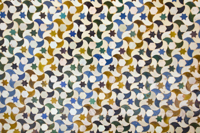 Moisaic in Alhambra, Granada. stock afbeeldingen Moisaic in Alhambra, Granada. stock afbeeldingen