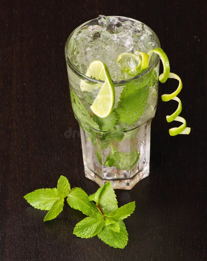 Mojito Cocktail with Mint Leav Stock Image Image of glass, cold 3325595