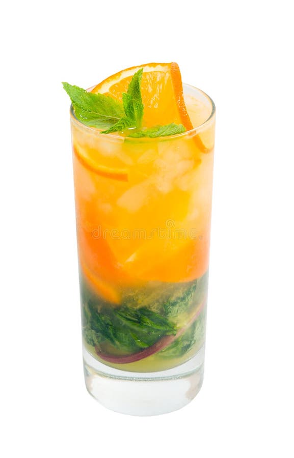 Mojito orange cocktail.isolated royalty free stock image Mojito orange cocktail.isolated royalty free stock image