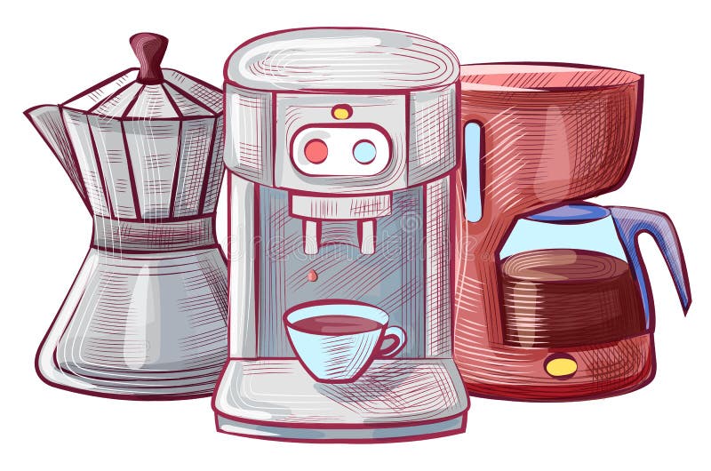 https://thumbs.dreamstime.com/b/moka-pot-coffee-making-machine-set-vector-machinery-beverage-sketches-cup-drink-coffeemaker-glass-buttons-mug-flat-162371046.jpg