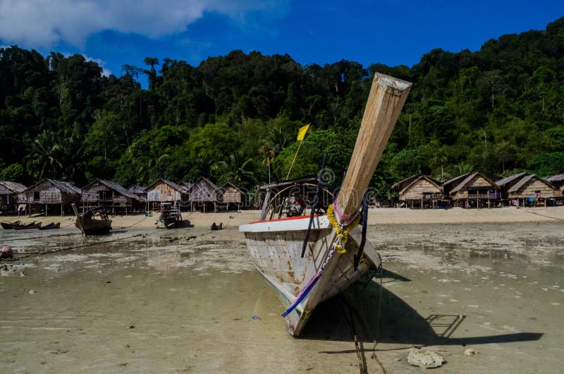 The Moken Sea Gypsy Village at Koh Surin on the Mu Ko Surin National ...