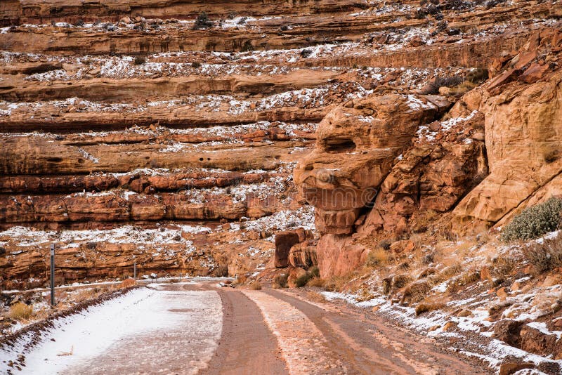 Moki Dugway στο Utah Hieghway 261 στοκ φωτογραφία με δικαίωμα ελεύθερης χρήσης