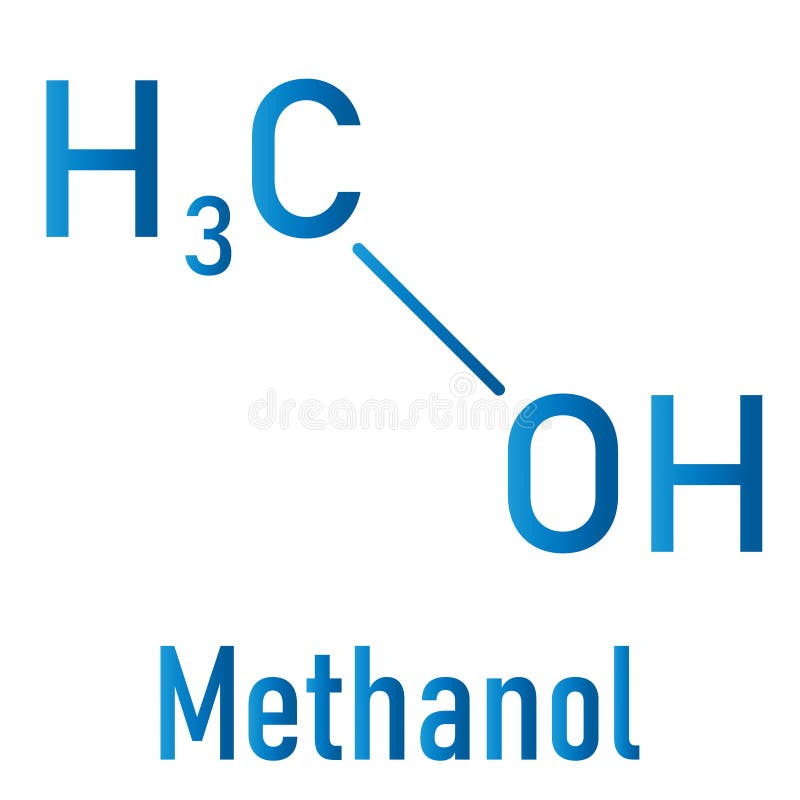 Molécule De Méthanol Ou D'alcool Méthylique. Hautement Toxique. Formule  Squelettique. Illustration de Vecteur - Illustration du dissolvant, molécule:  240113391