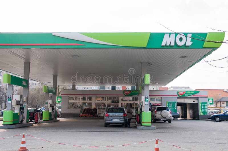 Mol gas station editorial photo. Image of auto, background 51943091