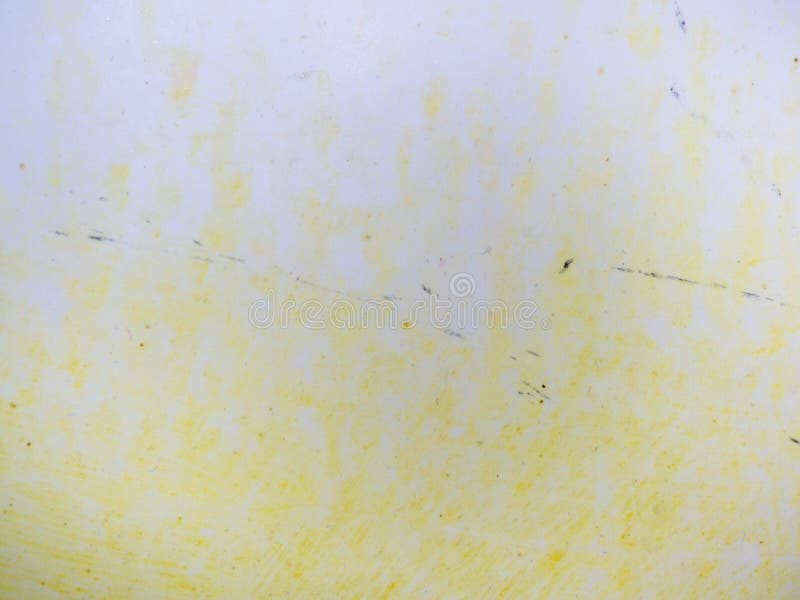 Mold on Bathroom Enamel. Black Dots of Mold and Yellow Plaque. Requires