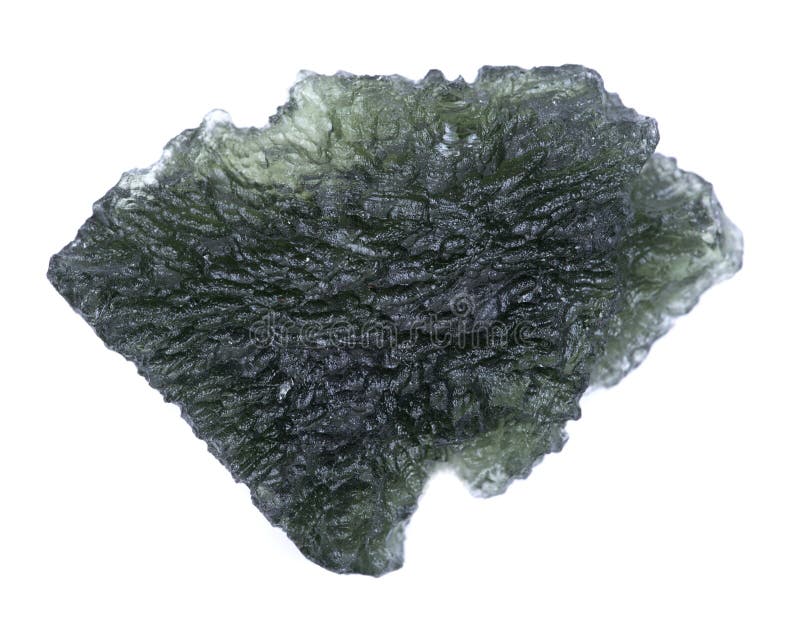 Moldavite - form of tektite found along the banks of the river Moldau in Czech republic. Moldavite - form of tektite found along the banks of the river Moldau in Czech republic