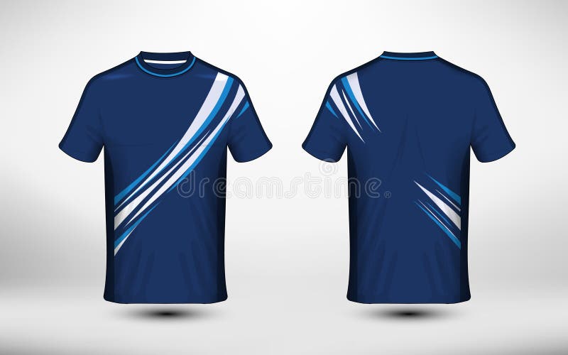 Molde azul e branco do projeto do t-shirt do e-esporte da disposição ilustração do vetor Molde azul e branco do projeto do t-shirt do e-esporte da disposição ilustração do vetor