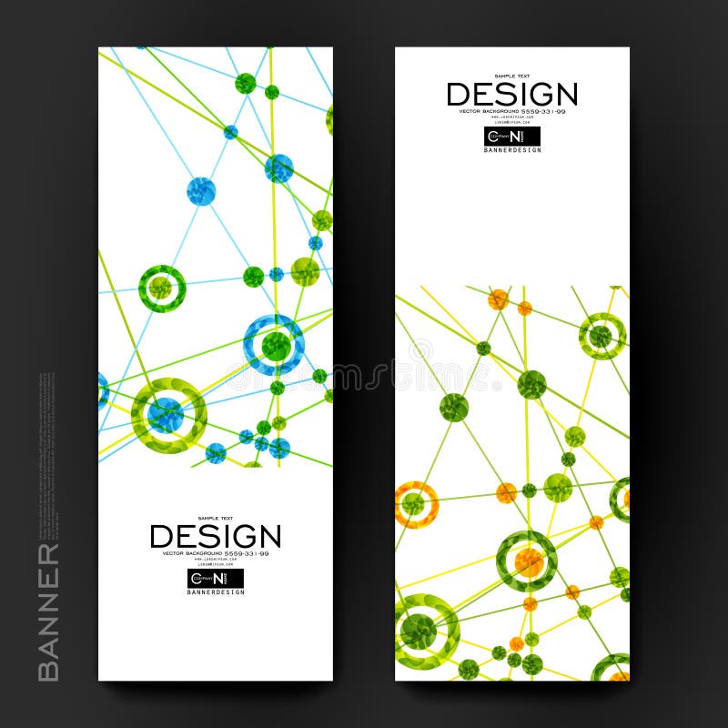 Molde bonito do vetor da bandeira com fundo da molécula do ADN ilustração stock Molde bonito do vetor da bandeira com fundo da molécula do ADN ilustração stock