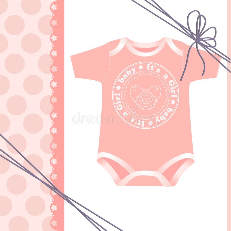 Molde bonito para o cartão do bebê ilustração royalty free Molde bonito para o cartão do bebê ilustração royalty free