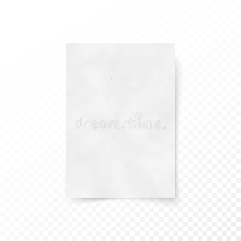 Molde branco da folha da letra de papel vazia Textura do papel e da caixa Lona de superfície de papel Vetor