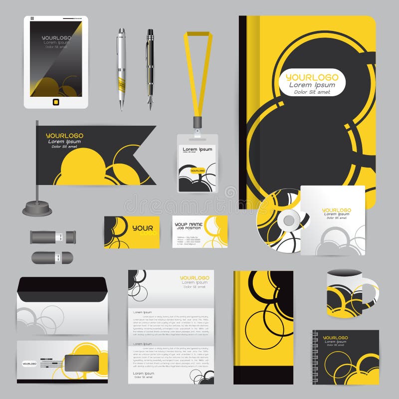 Molde branco da identidade com elementos do origâmi St da empresa do vetor ilustração do vetor