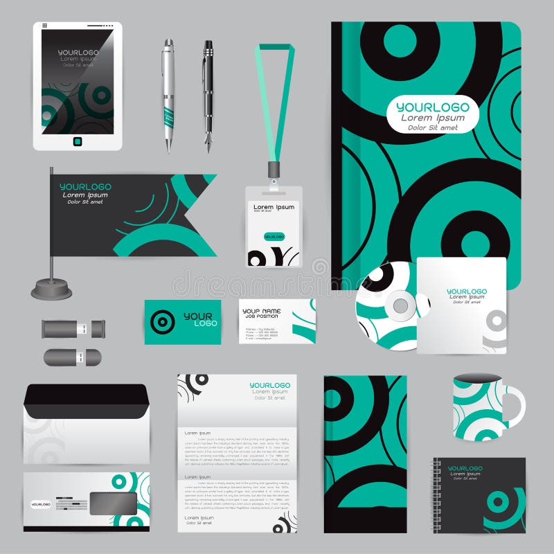 Molde branco da identidade com elementos do origâmi St da empresa do vetor ilustração royalty free