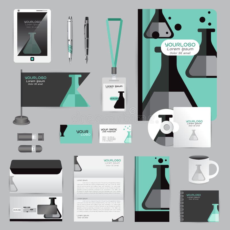 Molde branco da identidade com elementos do origâmi St da empresa do vetor ilustração royalty free