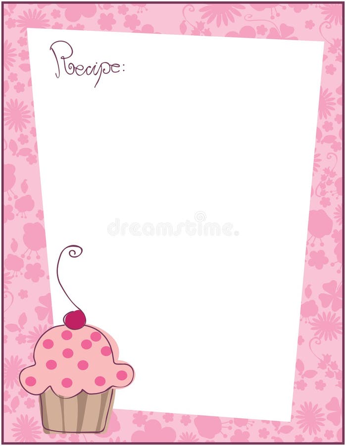 Molde da receita ilustração stock Molde da receita ilustração stock