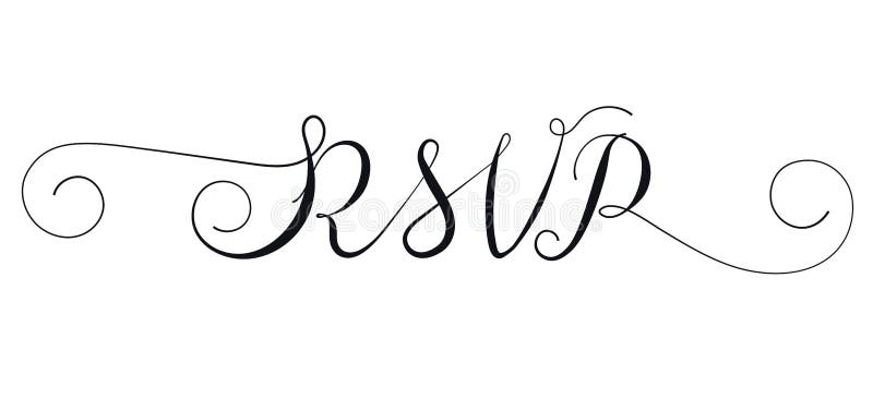 Molde do cartão de casamento de RSVP Caligrafia moderna elegante escrita à mão com swashes Vetor ilustração do vetor Molde do cartão de casamento de RSVP Caligrafia moderna elegante escrita à mão com swashes Vetor ilustração do vetor
