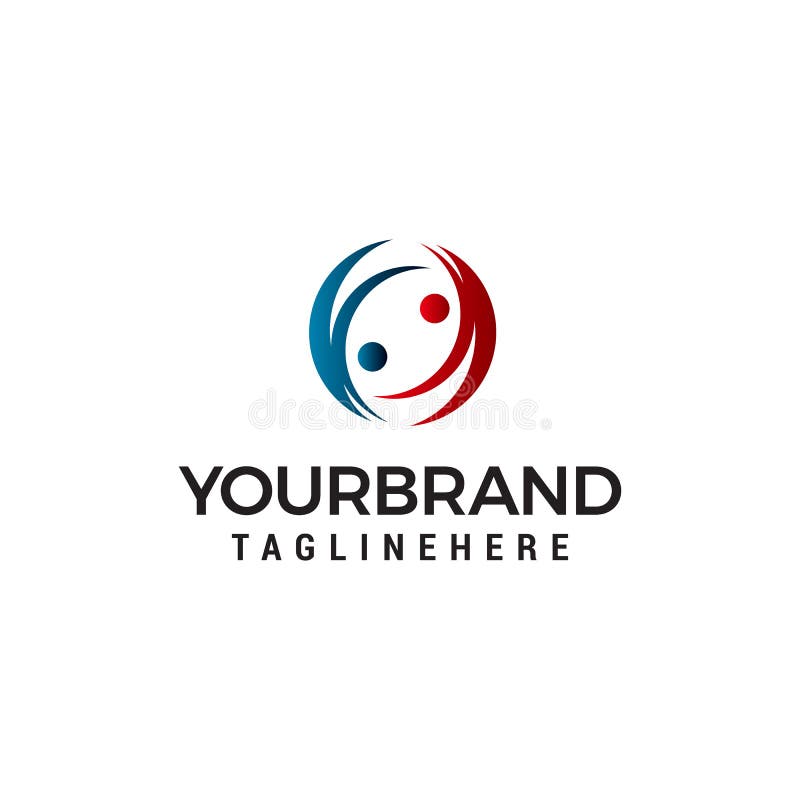 Molde do conceito de projeto do logotipo de uma comunicação dos povos ilustração do vetor Molde do conceito de projeto do logotipo de uma comunicação dos povos ilustração do vetor