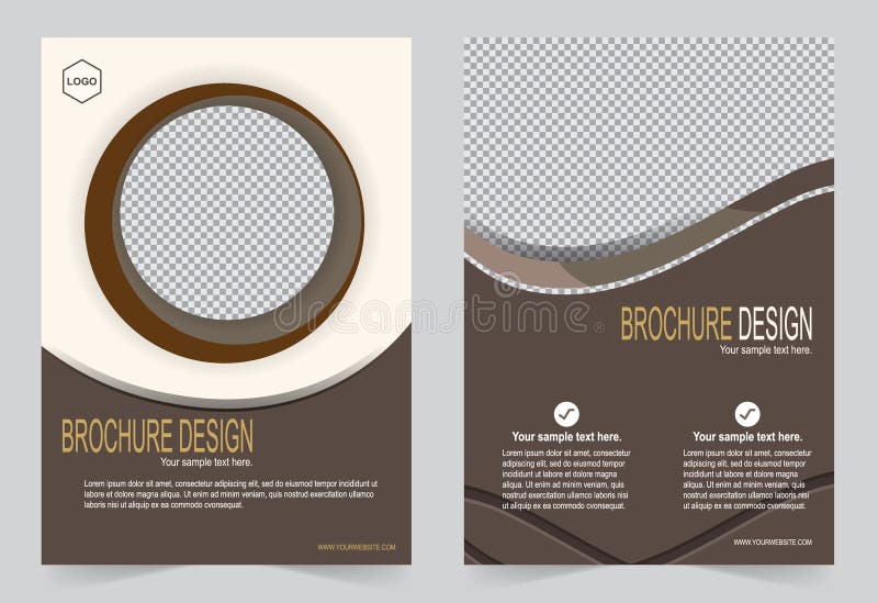 Molde do folheto, molde da cor do mocha do projeto do inseto ilustração stock Molde do folheto, molde da cor do mocha do projeto do inseto ilustração stock